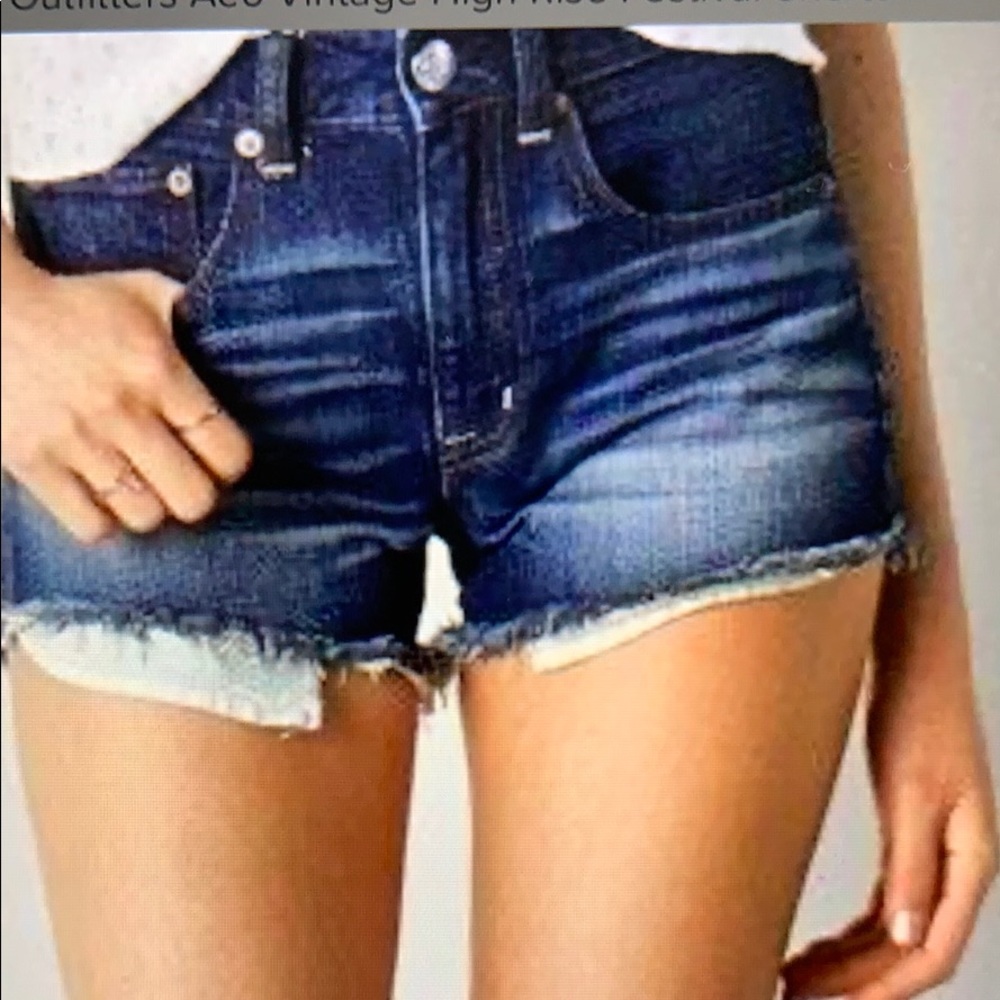 AEO Hi-Rise Festival Dark Wash Jean Shortie